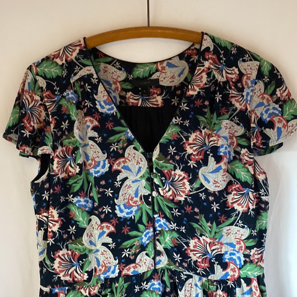 J. Crew Island Floral Button Front Dress, size 6 - Picture 4 of 6